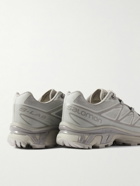 Salomon - XT-6 Rubber-Trimmed Mesh Sneakers - Gray