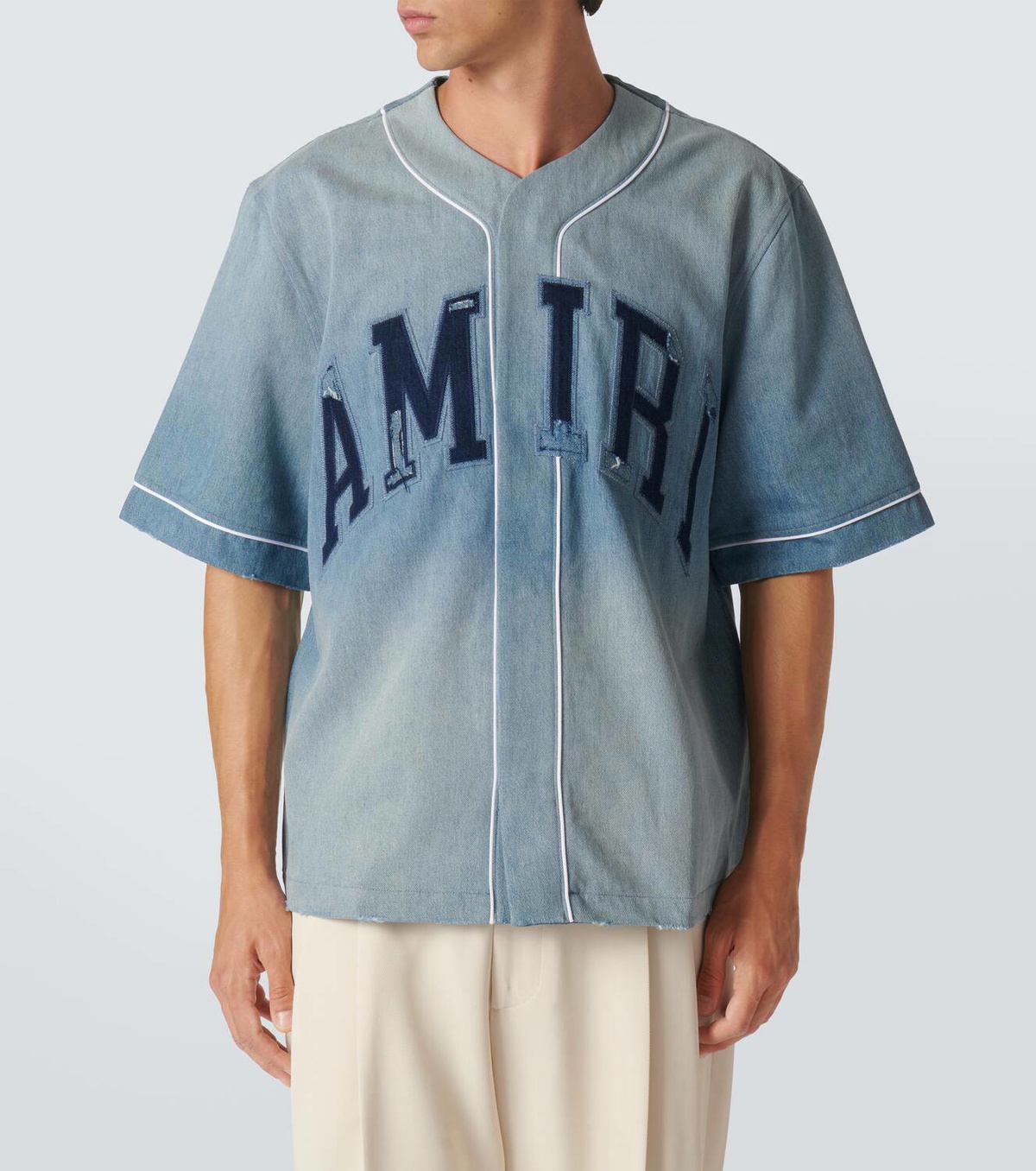 Amiri Sunfaded Baseball Shirt
