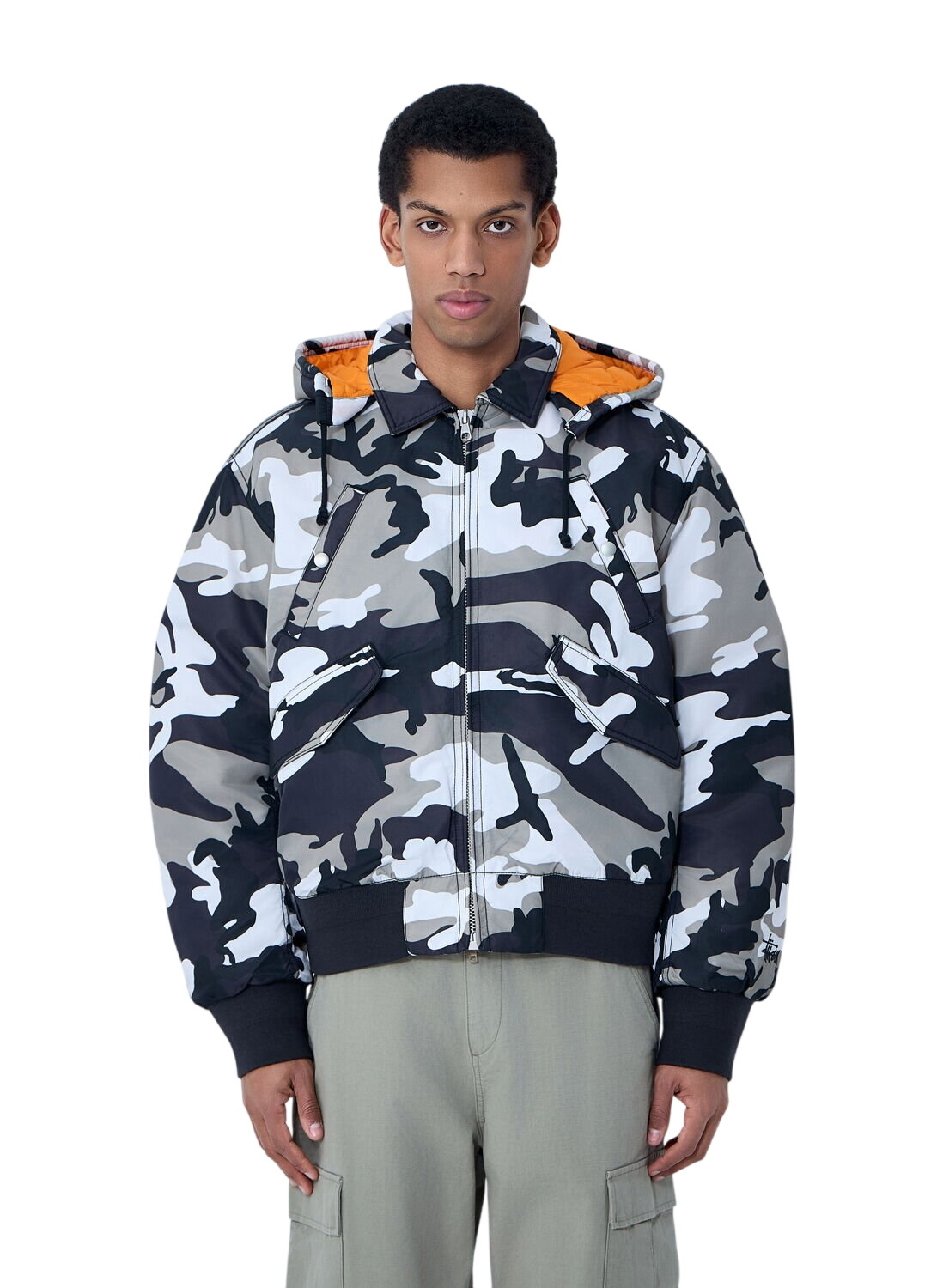 Landlord Black Corduroy Bomber Jacket Landlord