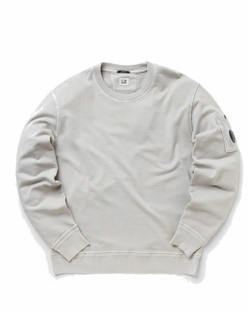 Photo: C.P. Company Cotton Fleece Resist Dyed Sweatshirt Grey - Mens - Sweatshirts