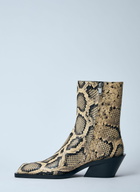 Jil Sander Snakeskin Embossed Leather Boots