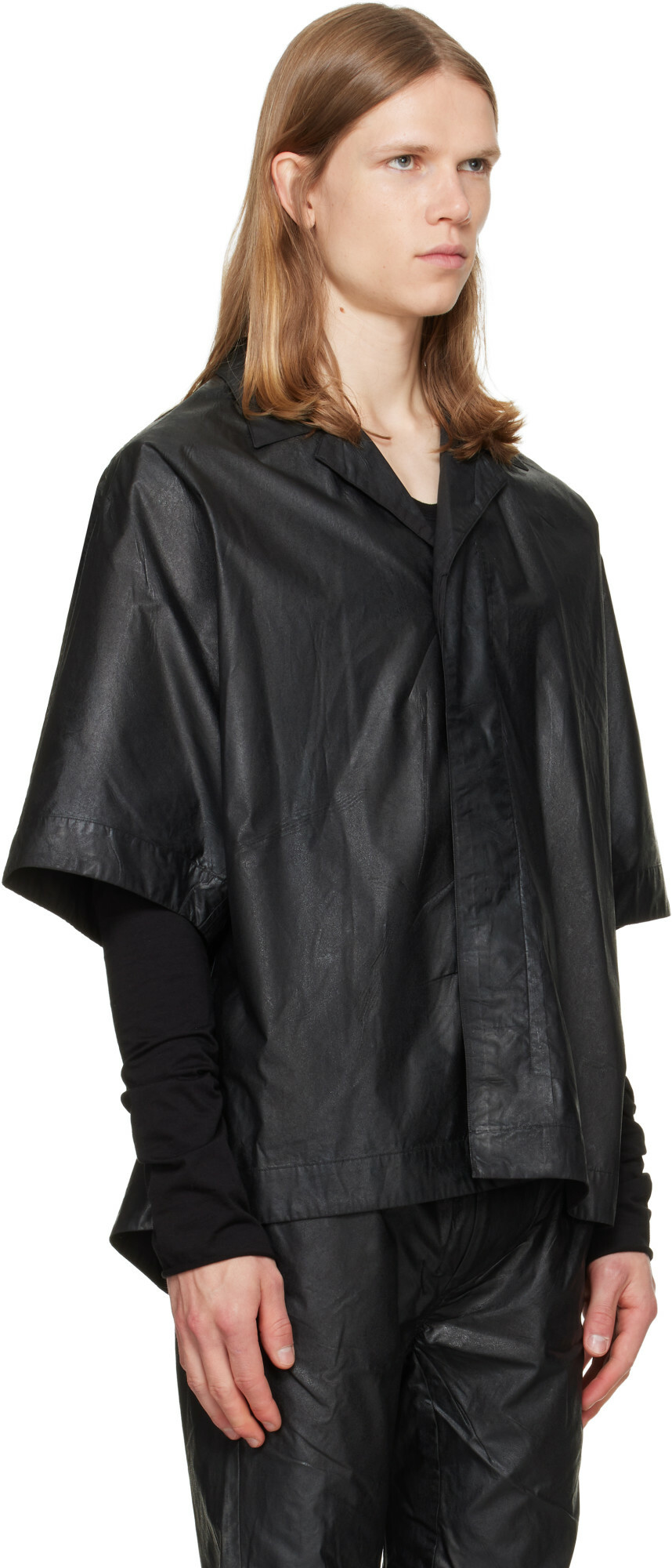 Julius Black Coated Kite Shirt