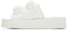 SUICOKE White MOTO-VPO Sandals