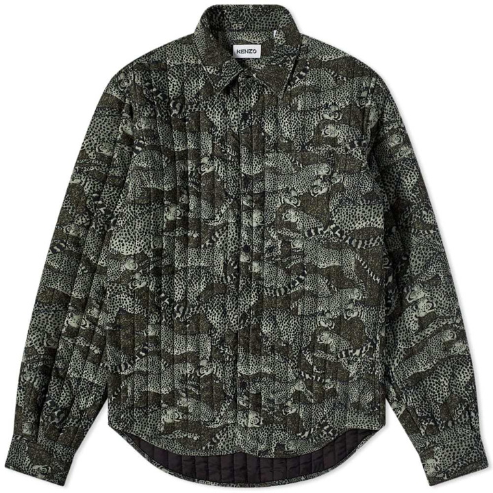 Photo: Kenzo Printed Leopard Camo Quilted Shirt