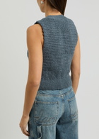 Free People Ava Cotton-blend Vest Indigo
