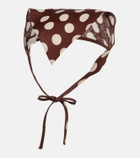 Faithfull Simona polka-dot linen head scarf
