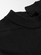 Rick Owens - Swampgod Slim-Fit Upcycled Panelled Cashmere Sweater - Black