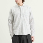 YMC Men's Curtis Stripe Shirt in Natural/Navy
