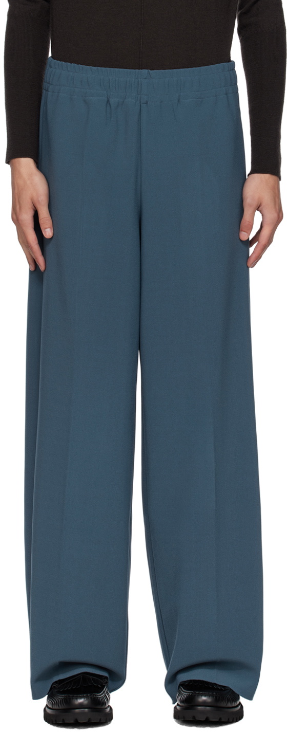 Birrot Blue Drawstring Trousers