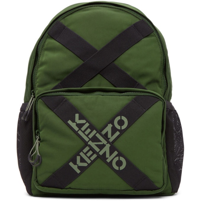 Photo: Kenzo Green Taped Sport Logo Backpack