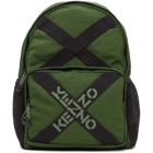 Kenzo Green Taped Sport Logo Backpack