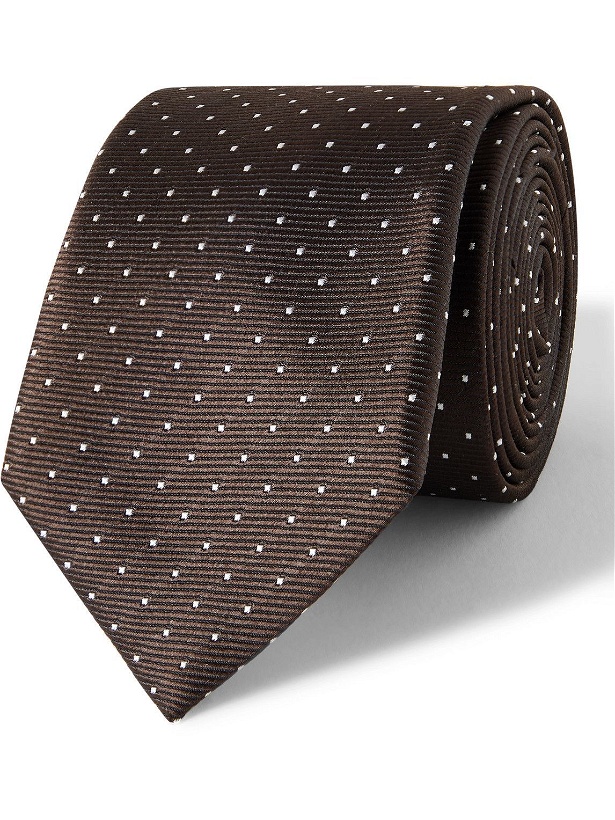 Photo: Lanvin - 7cm Pin-Dot Silk-Faille Tie