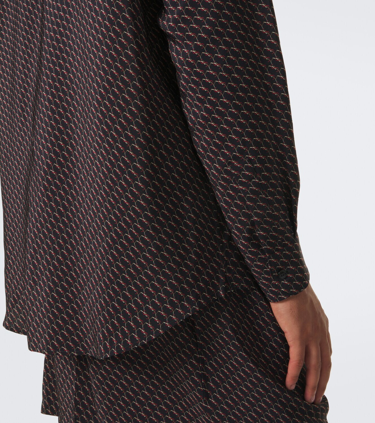 Saint Laurent Cassandre printed silk shirt