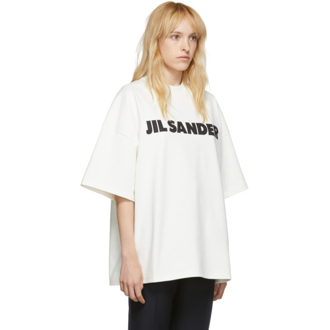 Jil Sander Off-White Exaggerated Logo T-Shirt