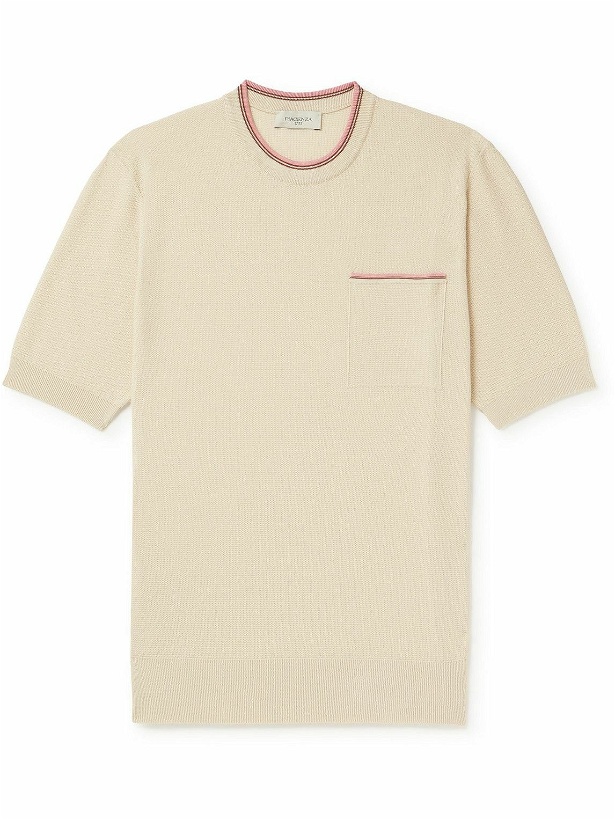 Photo: PIACENZA 1733 - Striped Cotton T-Shirt - Neutrals