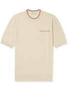 PIACENZA 1733 - Striped Cotton T-Shirt - Neutrals