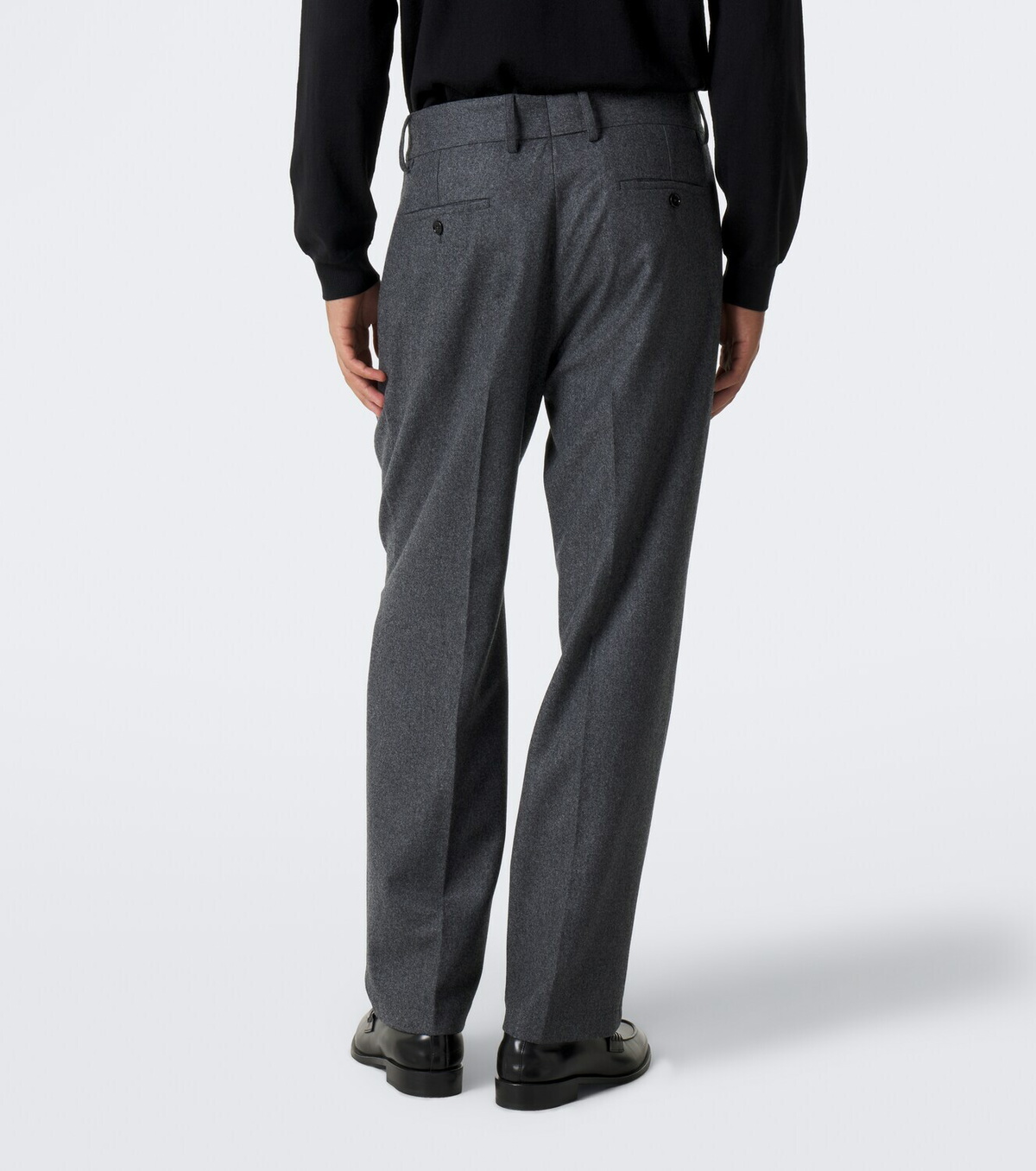 Dolce&Gabbana Virgin wool flannel wide-leg pants