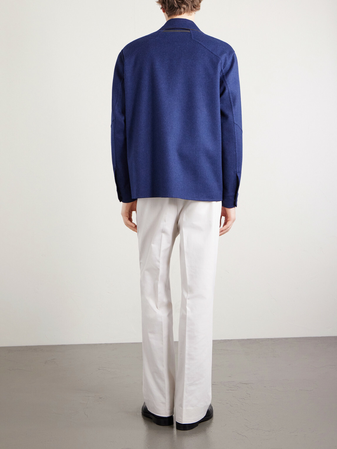 SEASE - Wool-Blend Overshirt - Blue