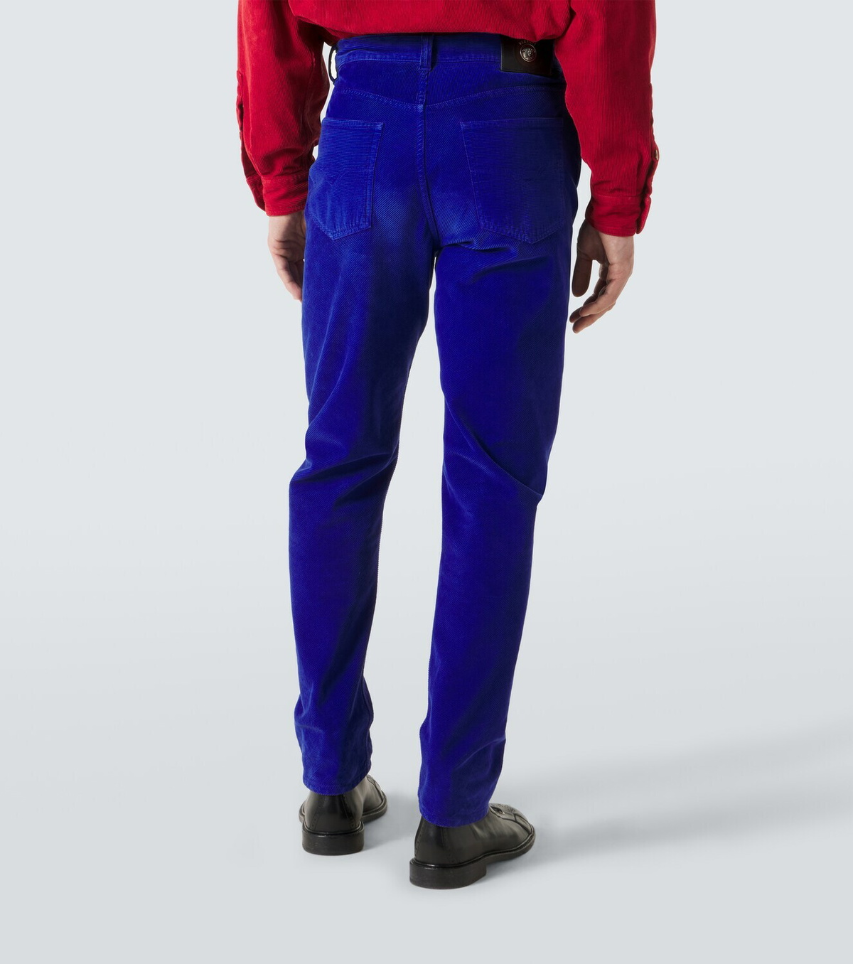 Versace Tapered cotton corduroy pants