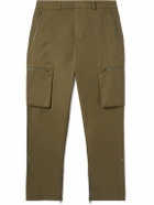 SAIF UD DEEN - Holster Straight-Leg Panelled Cotton-Blend Canvas Cargo Trousers - Green