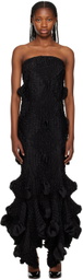Feben Black Flamenco Maxi Dress