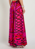 Pucci Printed Wide-leg Silk Trousers Pink