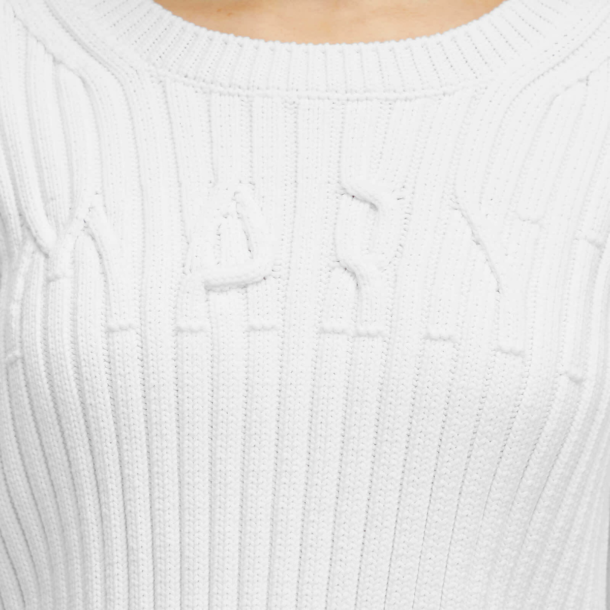 Marni Women's Logo Sweatshirt in Rib in Lily White