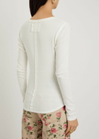 Free People Jamie Henley Ribbed Stretch-cotton top Ivory