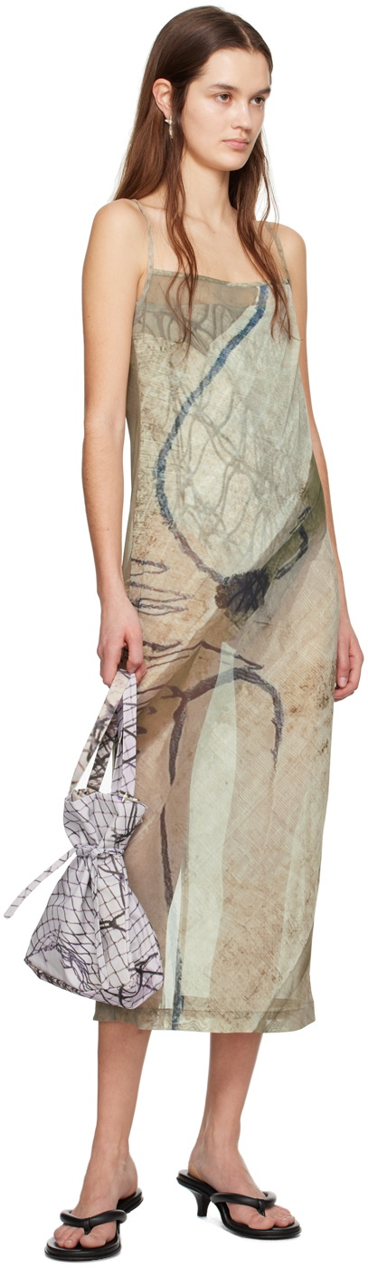 Serapis Purple Printed Tote
