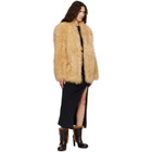 Isabel Marant Yellow Mylae Faux-Fur Jacket