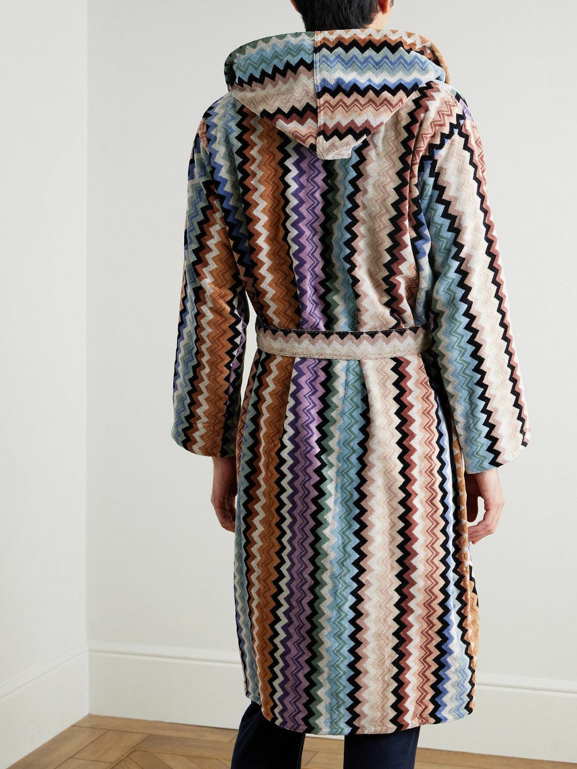 Missoni Home - Adam Striped Cotton-Terry Hooded Robe - Multi