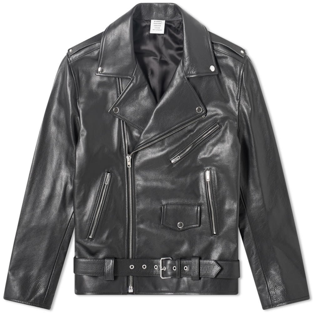Photo: VETEMENTS Perfecto V Lines Leather Jacket