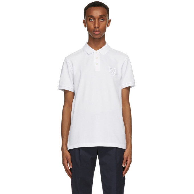 Photo: Moncler White Logo Polo