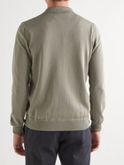 Thom Sweeney - Slim-Fit Cotton Zip-Up Cardigan - Green