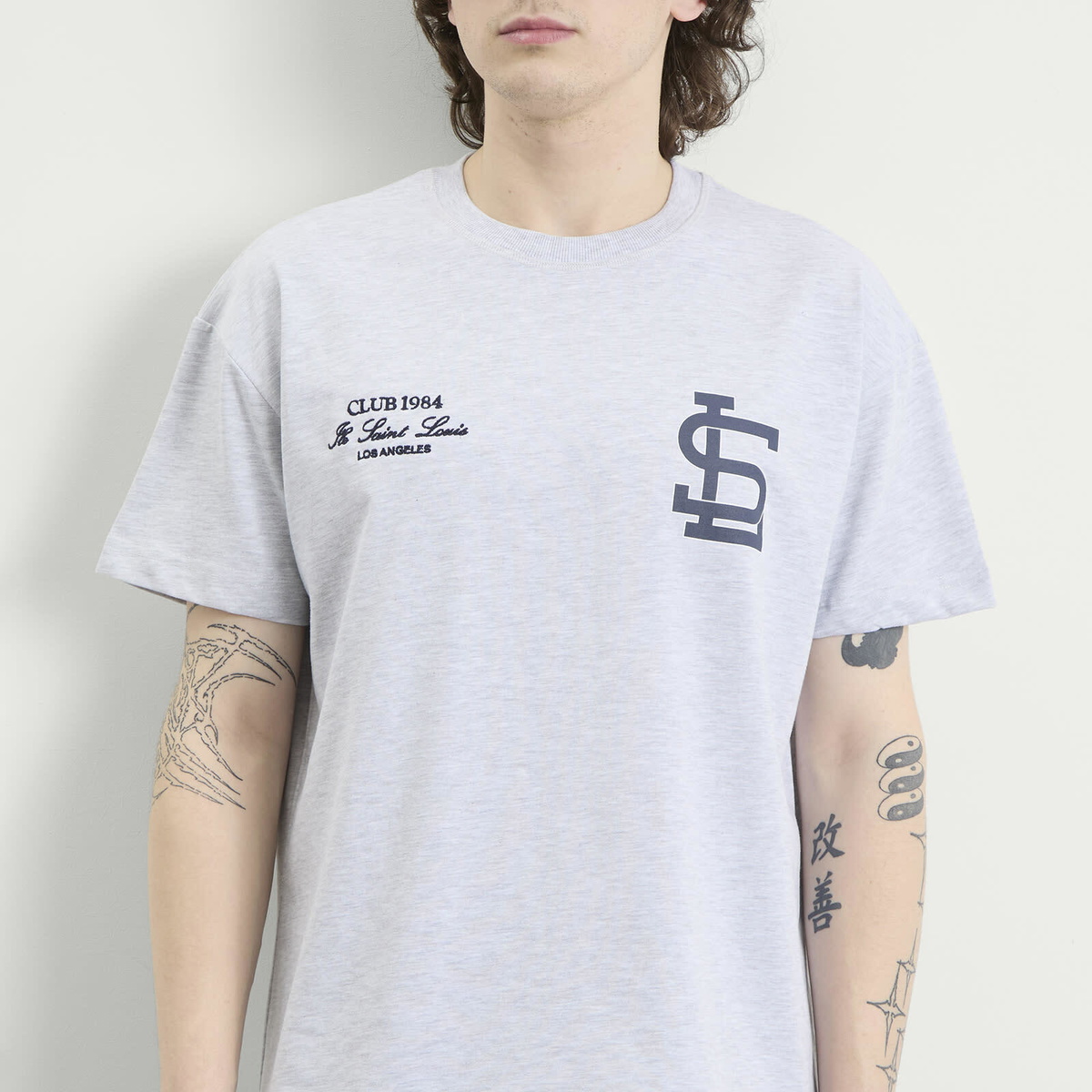 Club 1984 Men's Sl Athletics T-Shirt in Grey Marl