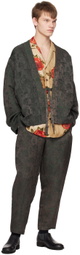 UMA WANG Green & Brown Jester Jacket
