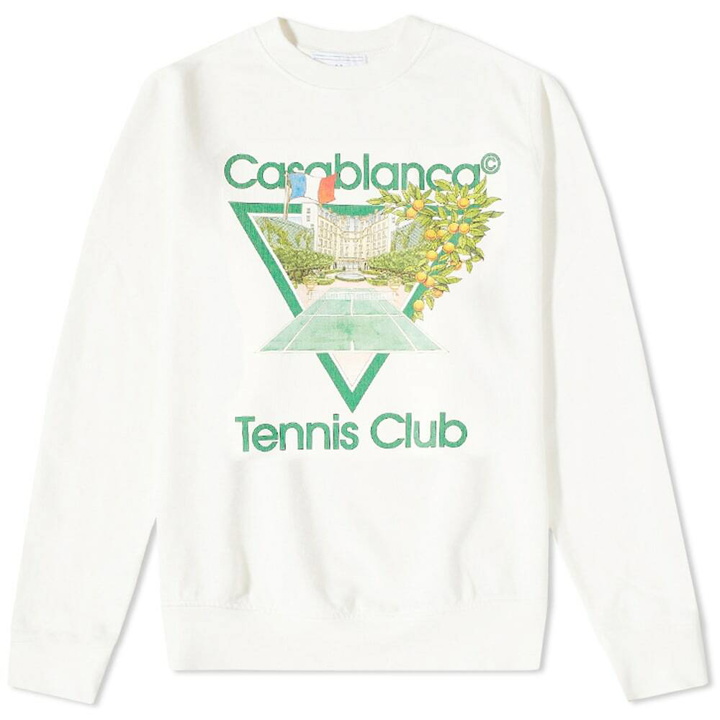 Photo: Casablanca Men's Tennis Club Icon Crew Sweat in Off White