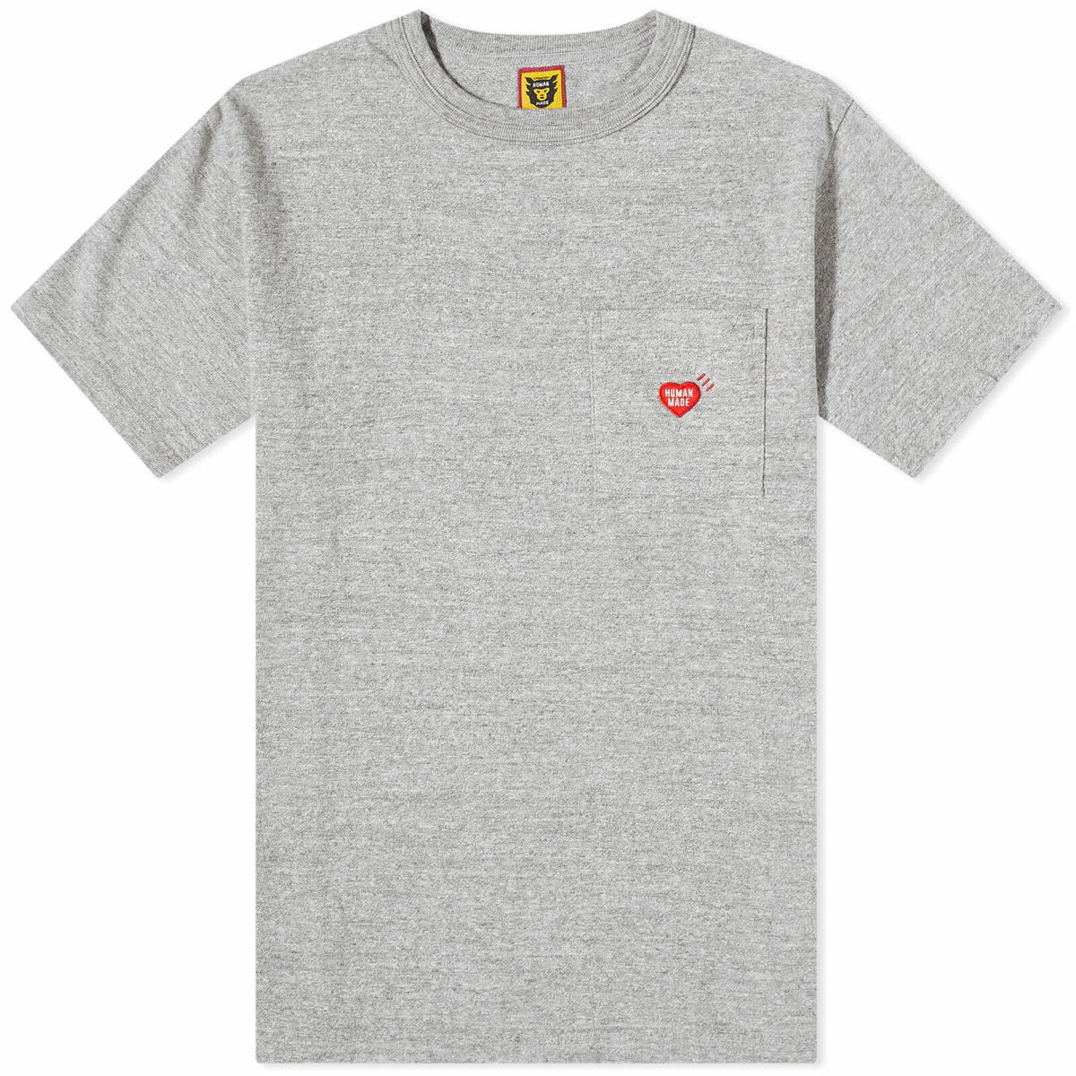 Human Made Men's Heart Pocket T-Shirt in Grey Human Made