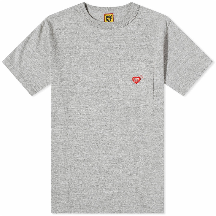 Photo: Human Made Men's Heart Pocket T-Shirt in Grey