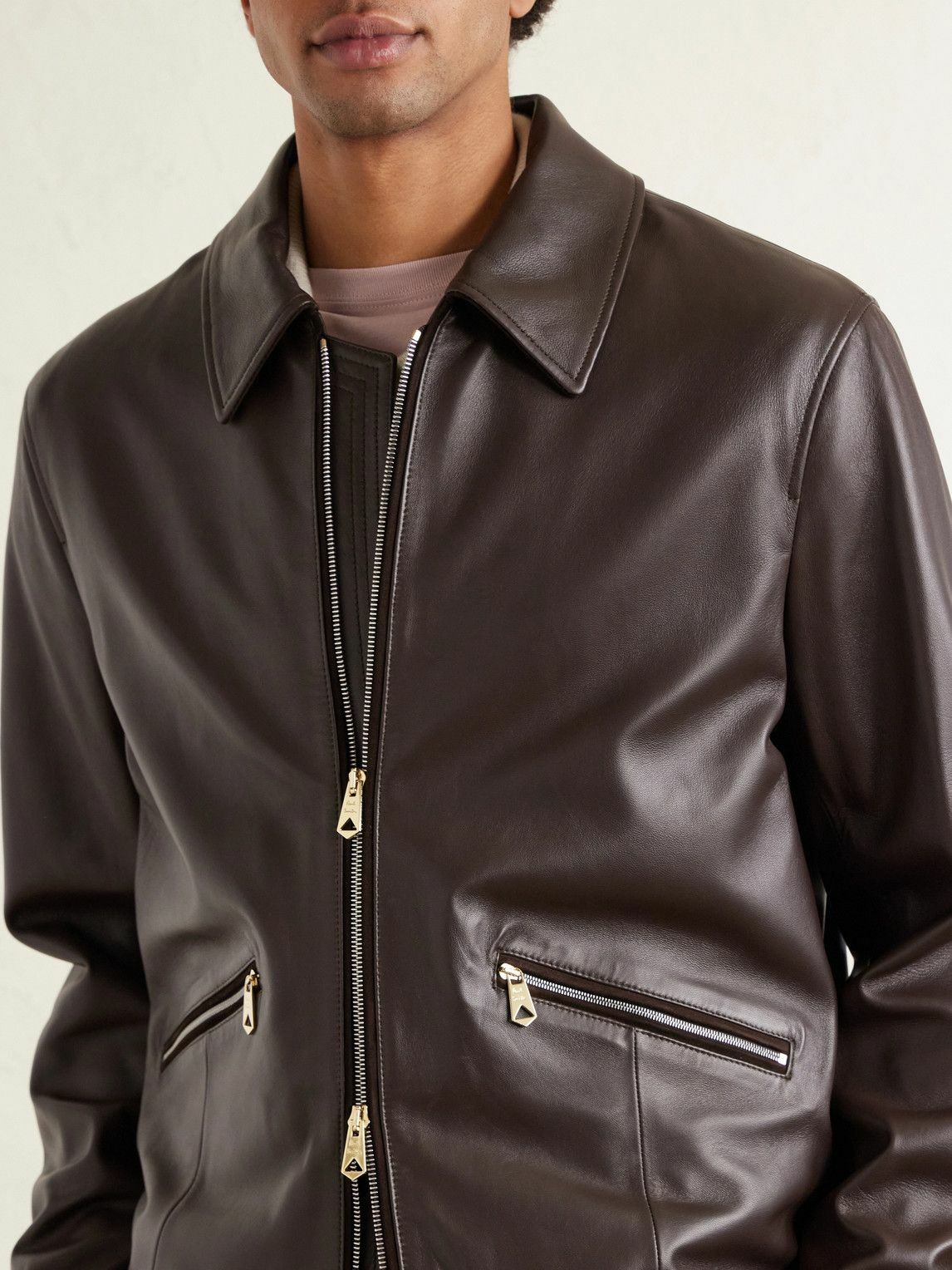 Paul Smith - Leather Jacket - Brown Paul Smith