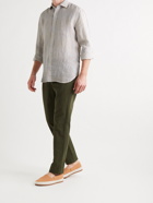 120% - Slim-Fit Striped Linen Shirt - Neutrals