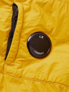C.P. Company - Logo-Appliquéd Garment-Dyed Shell Hooded Jacket - Yellow