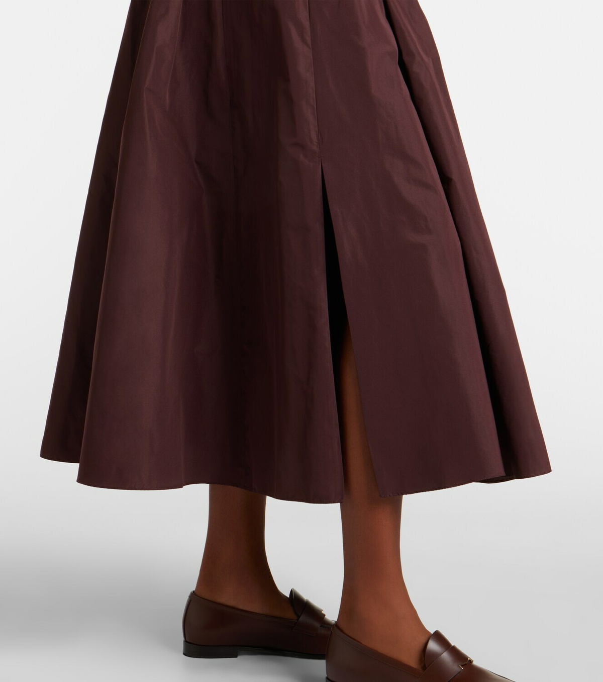 'S Max Mara Pleated taffeta midi skirt