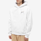 Jacquemus Men's Bow Logo Hoody in White