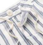 Oliver Spencer Loungewear - Striped Organic Cotton Pyjama Shorts - Blue