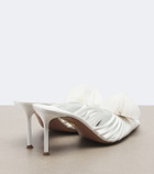 Aquazzura Wild Bloom appliqué satin mules