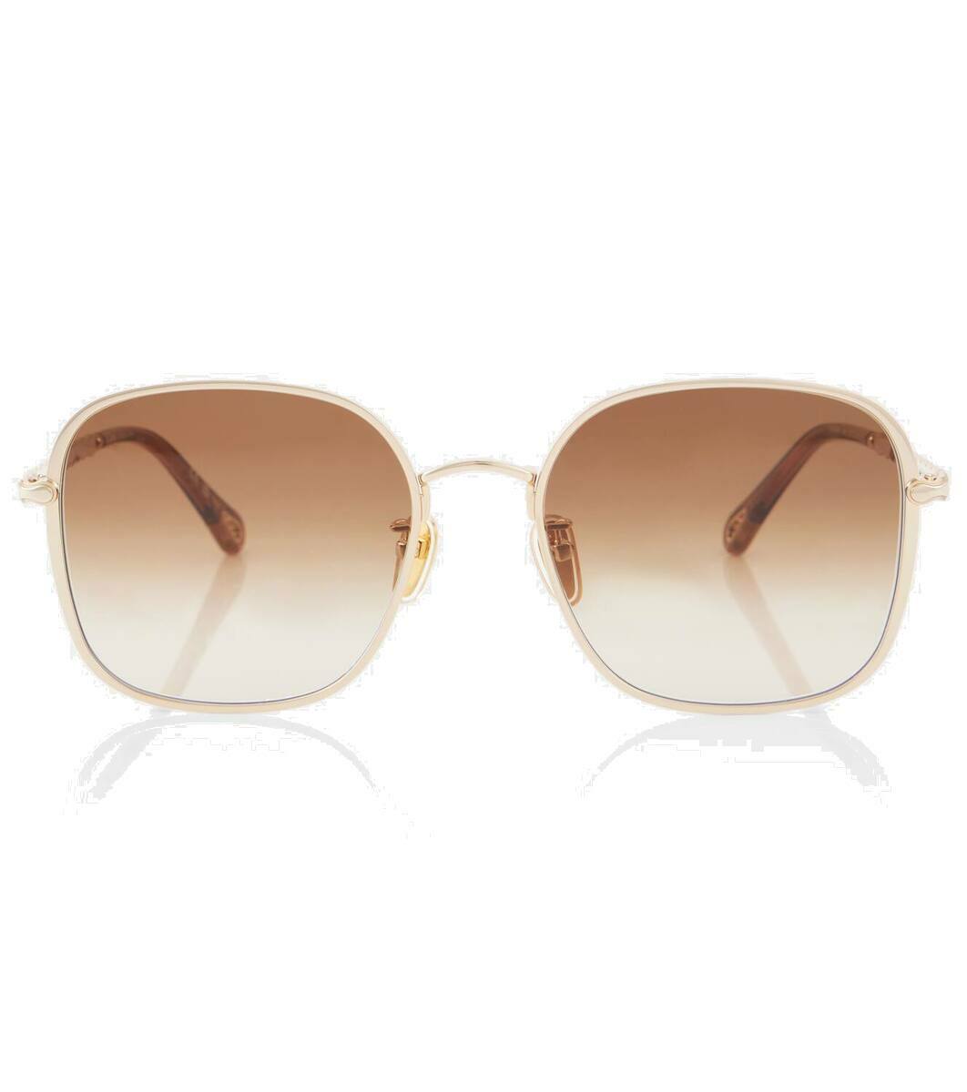 Square Sunglasses Green/Gold - Chloé