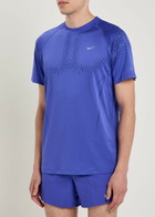 Nike Dri-fit Adv Perforated Jersey Running T-shirt Blue