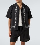 Commas Embroidered bowling shirt