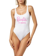 MC2 Saint Barth Woman Scoopback One Piece Swimsuit Lora With Barbie Logo | Barbie Special Edition
